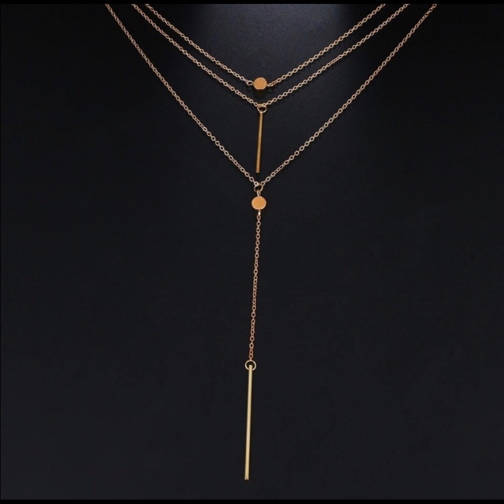 Tassel Charm Bar Statement Necklace